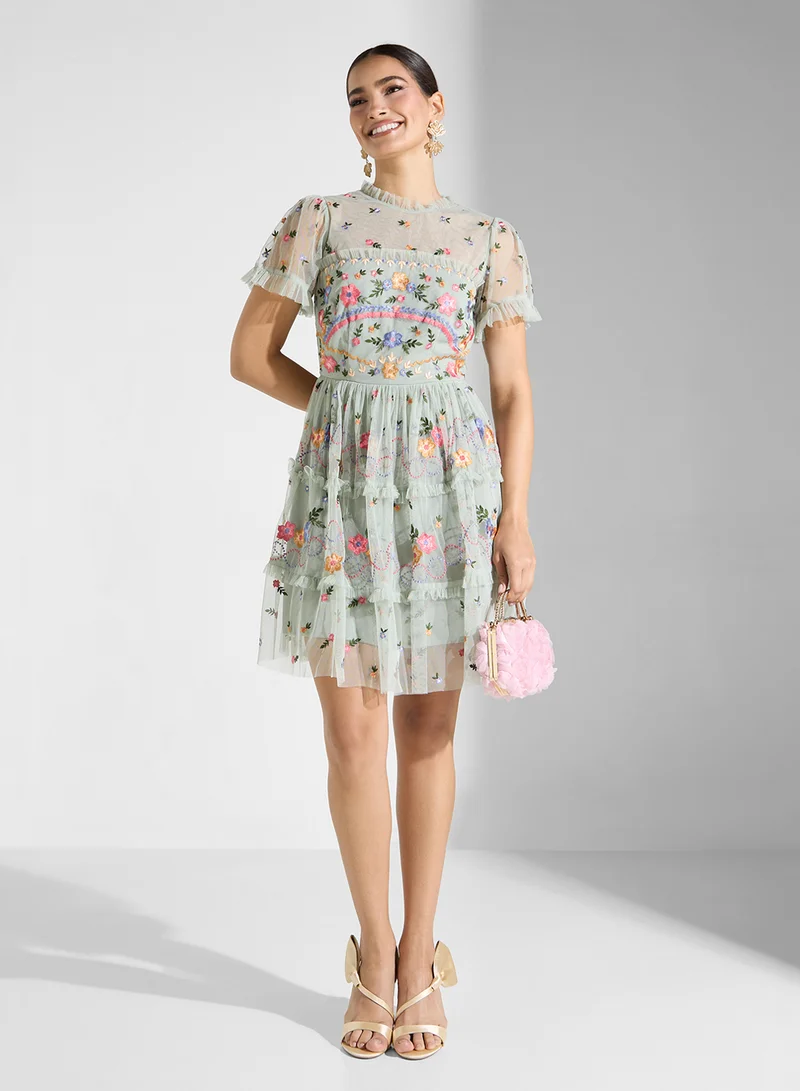 Maya Floral Embroidered Dress