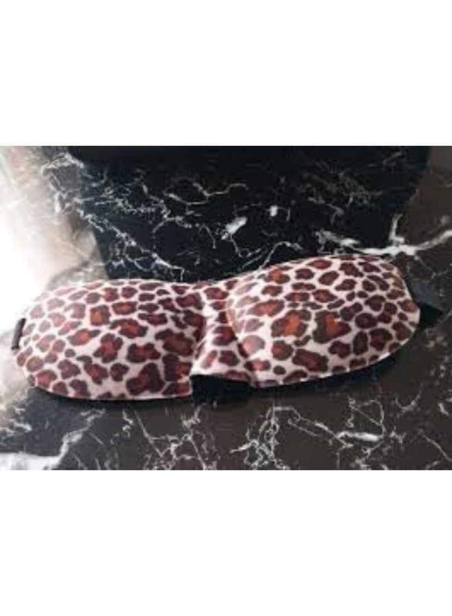 قناع نوم ثلاثي الأبعاد بطبعة جلد الفهد - مريح ومجوف لا يضغط على العينين أو الرموش - Image 2