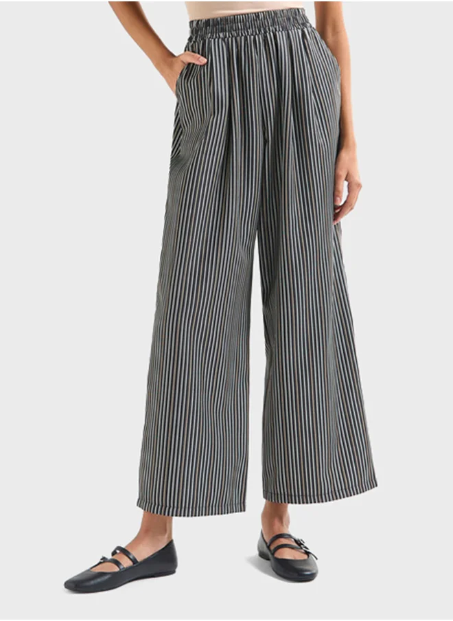 فاف Striped Wide Leg Pants