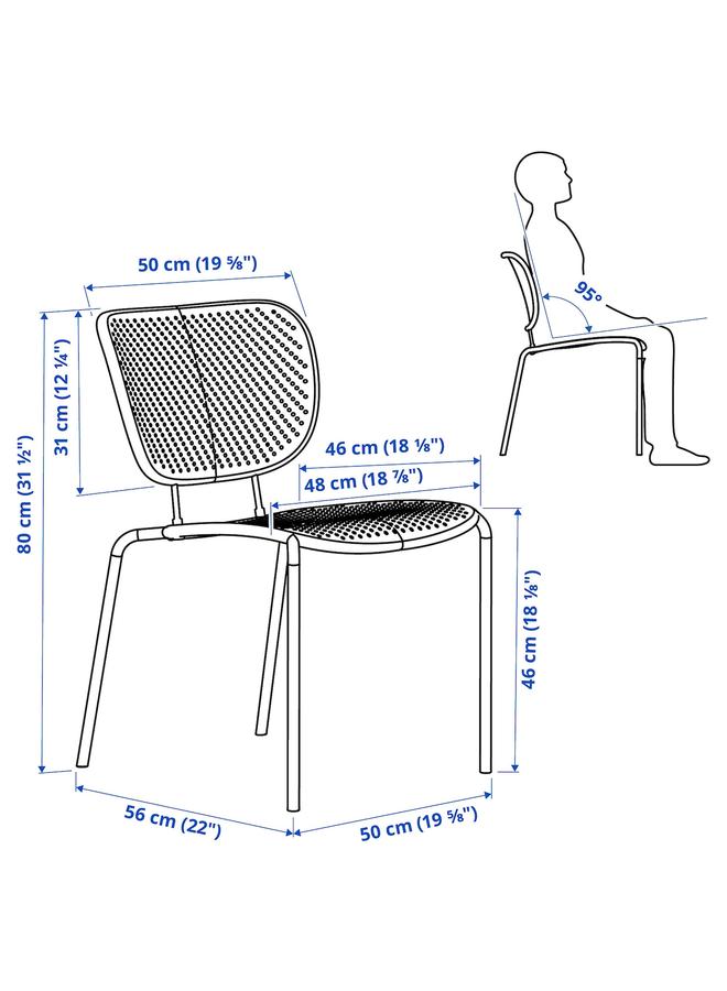 زبون كرسي، رمادي للاستخدام الخارجي/الداخلي - Image 4