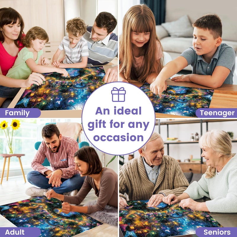 VOLUVOLU 300 Pieces Butterfly Puzzles For Adults  Fairy Puzzle For Adults Children  Scenery Puzzle 300 Pieces  Gift For Birthday  Home Decor  Fun For Family Entertainment(20.5 * 15 In) - Image 5