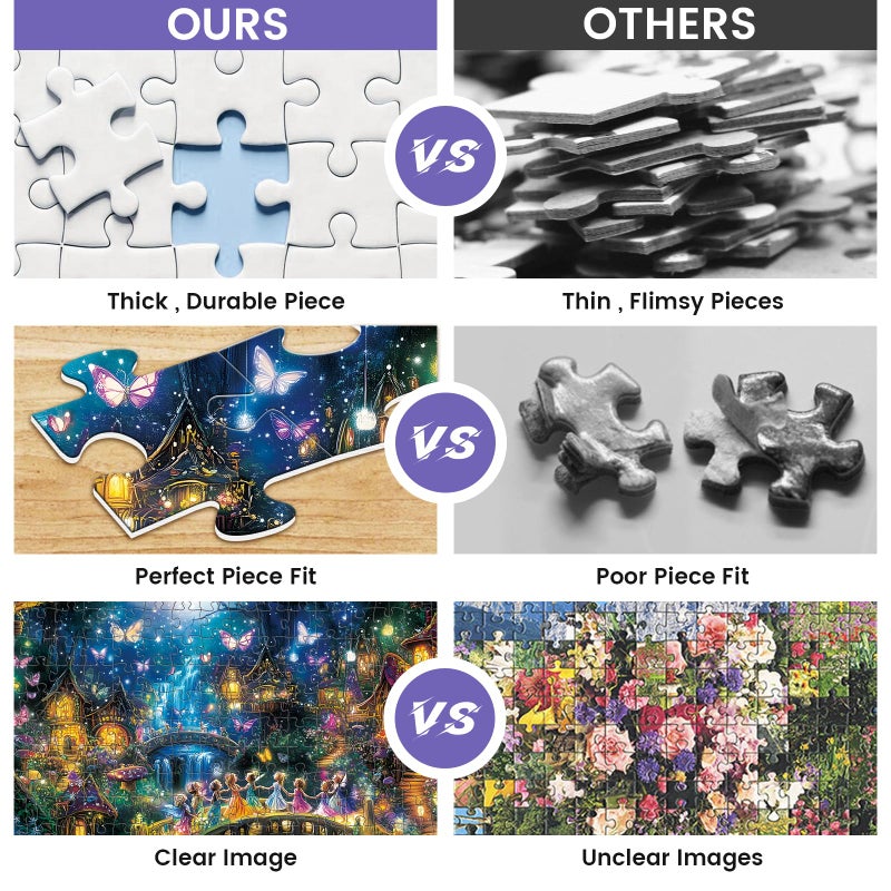 VOLUVOLU 300 Pieces Butterfly Puzzles For Adults  Fairy Puzzle For Adults Children  Scenery Puzzle 300 Pieces  Gift For Birthday  Home Decor  Fun For Family Entertainment(20.5 * 15 In) - Image 3