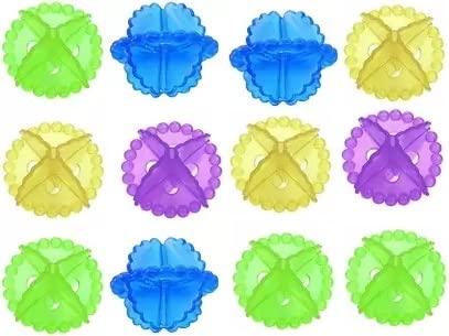 YTM 12 Pcs Reusable Dryer Balls Laundry Balls for Washing Machine Solid Colorful Machine Washing Ball - Image 1