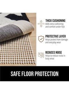 Gorilla Grip Gorilla Grip Extra Strong Rug Pad Gripper, 5x7 FT, Grips Keep Area Rugs Safe and in Place, Thick Slip and Skid Resistant Pads for Hard Floors Under Carpet Mat Cushion and Hardwood Floor Protection  - Image 5