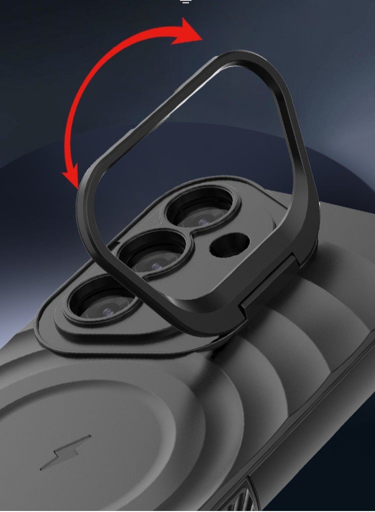 general Case for Samsung Galaxy S25 Plus 5G / S25+ 5G, Compatible with Magnetic Charging, Water Wave Pattern Design Ultra-thin Soft Silicone TPU Bumper Shockproof Cover with Foldable Bracket - Image 5