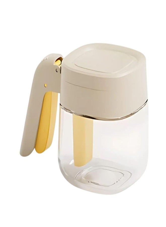 Ramkuwar Seasoning Jar with Lid and Measuring Spoon Refillable Spice Containers for Salt, Pepper & Masala (White, Pack of 1) - Image 1
