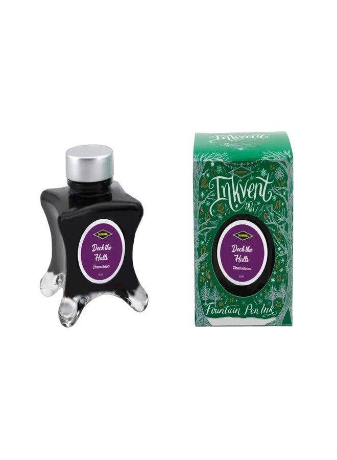 Diamine INKVENT GREEN EDITION DECK THE HALLS 50 ML-CHAMELEON I For Fountain pen I Green Edition I Luxury Ink Bottle I Premium pen usable ink I Pack of 1 Count I Premium Ink Bottle - Image 1
