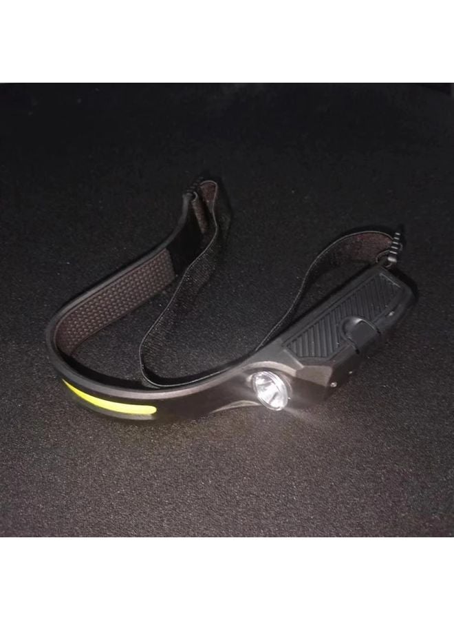 1pc USB Rechargeable Motion Sensing LED Headlamp Bright COB Emergency Light For Camping Hiking Running Fishing Work - Image 1