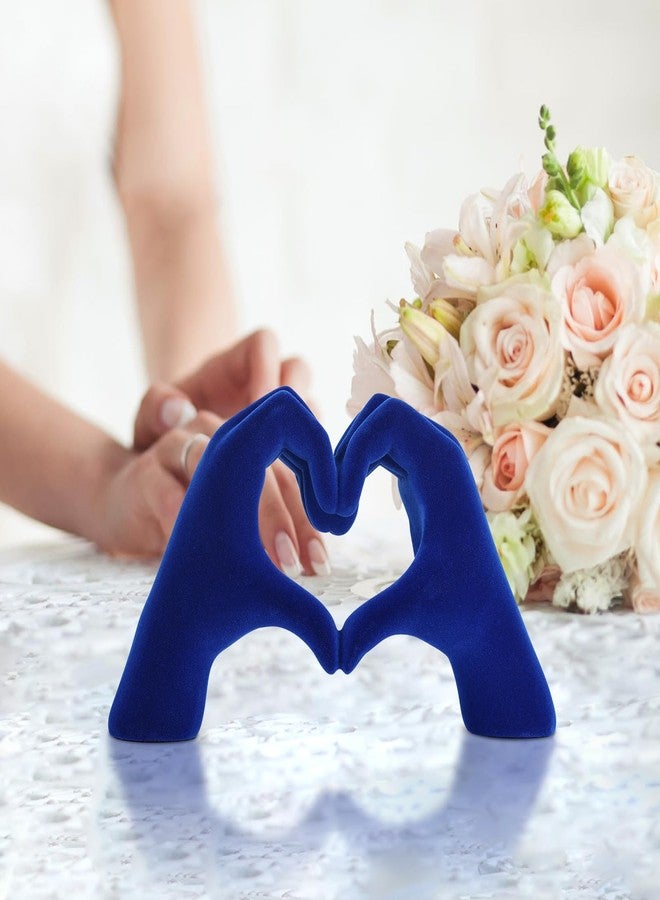 DOVDOV Heart shaped hand carved decorative aesthetics, blue heart shaped bookshelf decor, office coffee table entryway desktop decor, birthday gifts for sisters, moms, teenage girls and valentine's day. - Image 3