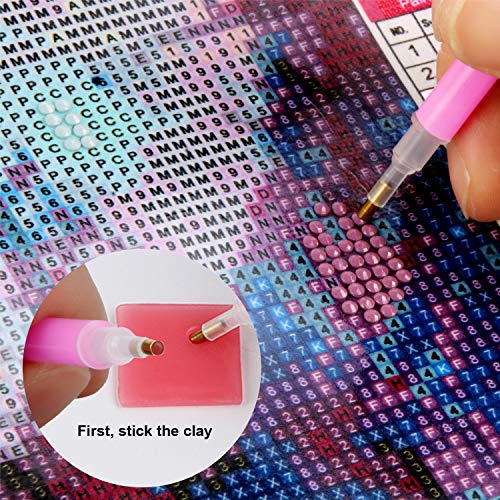 FEBSNOW Painting Glue Clay DIY Diamond Embroidery Wax Tool Set (Red 60 pcs) - Image 5
