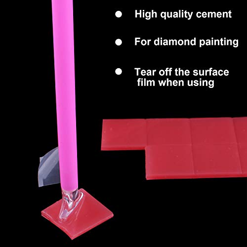FEBSNOW Painting Glue Clay DIY Diamond Embroidery Wax Tool Set (Red 60 pcs) - Image 3