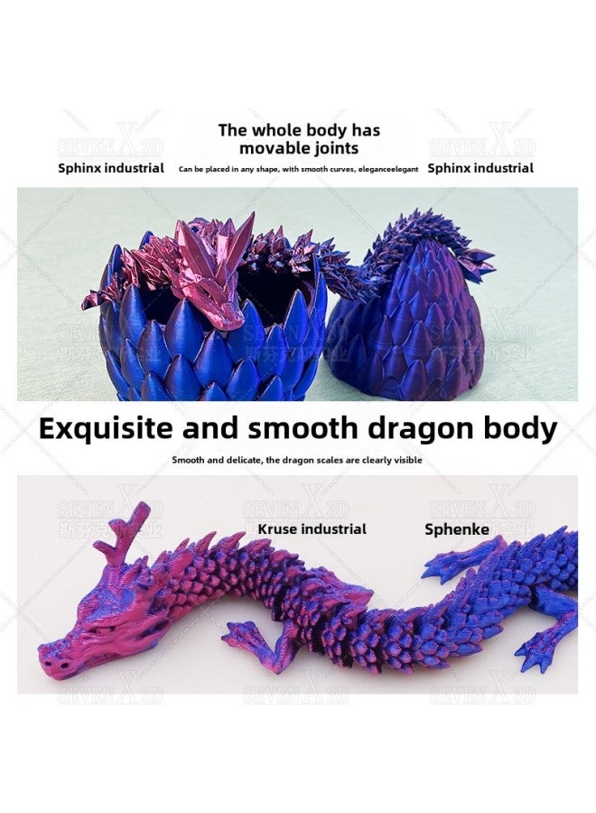 3D Printing Crystal Dragon Pterosaur With Wings Joint Movable Toy Three-dimensional Ornaments Hand Gift Customization-Color:Crystal Flying Dragon Wing Dragon 1-Size:23cm  - Image 5