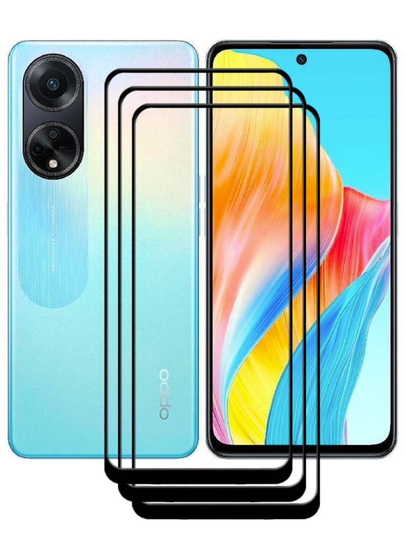 ACLIX 3 Pieces Antistatic ESD Dustproof Premium Quality High Definition Tempered Glass Screen Protector Designed For Oppo A98 - Image 1