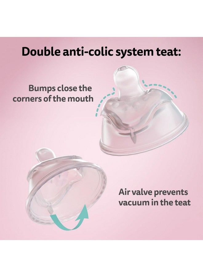 هيروبيليتي زجاجات هيروبيليتي المزدوجة المضادة للمغص للأطفال - 5 أونصة سائلة/140 مل - عبوة من 4 قطع - متعددة الألوان - رملي، حيوان الهامستر، وردي، أبيض - Image 2