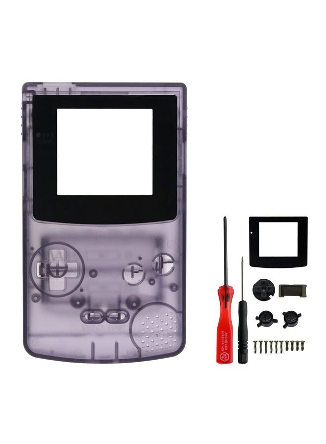 OSTENT Full Housing Replacement for Nintendo GBC Gameboy Color Console Color Clear Purple - Image 1