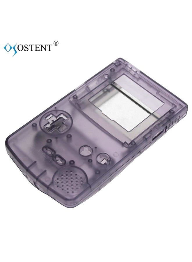 OSTENT Full Housing Replacement for Nintendo GBC Gameboy Color Console Color Clear Purple - Image 2