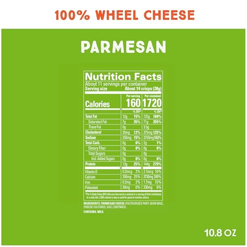 Whisps Cheese Crisps Parmesan Cheese | Protein Chips | Healthy Snacks | Protein Snacks, Gluten Free, High Protein, Low Carb Keto Food (10.8 Oz, 2 Pack) - Image 3
