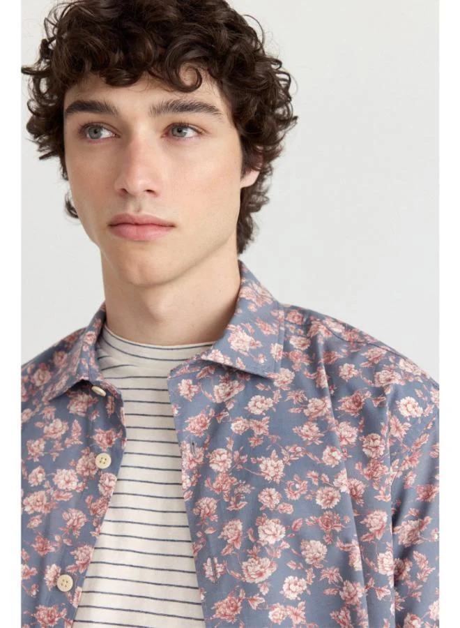 Springfield  Printed short sleeve shirt for Men | Best Price UAE