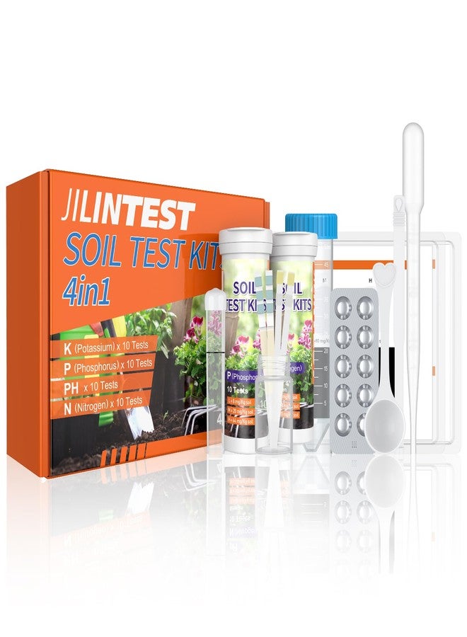 Pawfly 4 in 1 Soil Test Kit for pH, Nitrogen, Phosphorus & Potassium, 40 Tests Soil Testing Kit for Lawn Garden Yard Farm, Accurate Soil pH Test Kit for Vegetable Flower Grass Indoor & Outdoor Plants - Image 1
