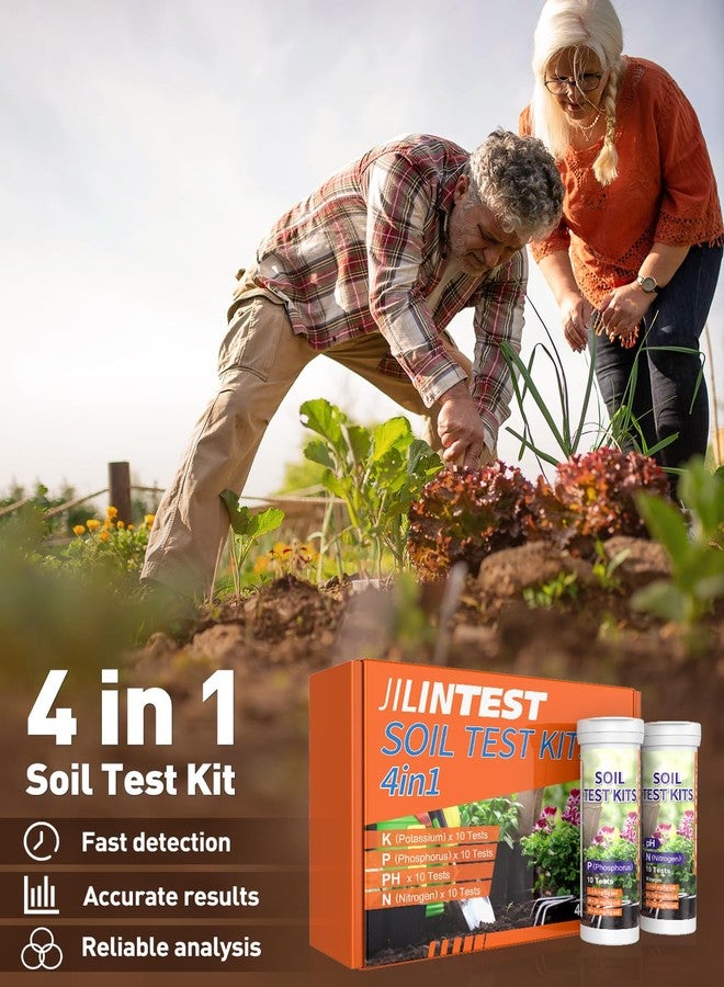 Pawfly 4 in 1 Soil Test Kit for pH, Nitrogen, Phosphorus & Potassium, 40 Tests Soil Testing Kit for Lawn Garden Yard Farm, Accurate Soil pH Test Kit for Vegetable Flower Grass Indoor & Outdoor Plants - Image 2
