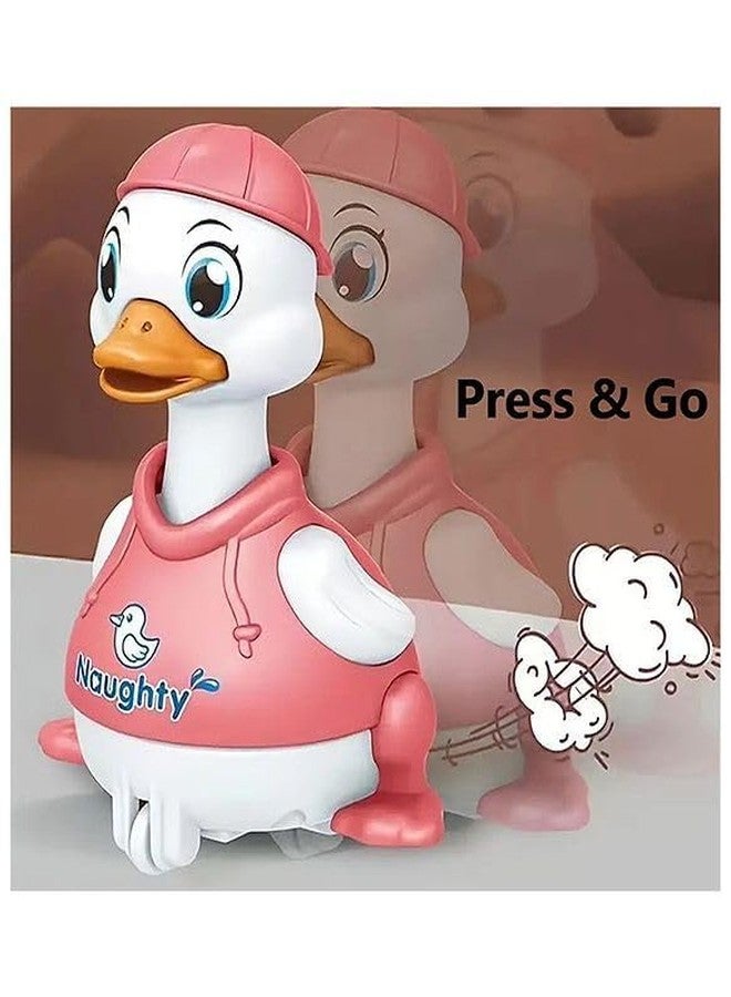 acrown Cute Animal Toys for Kids Sensory Worm Animal Wind up Colorful Toy Insect Figurines for Boys and Girls Multicolor (Press & Go Duck) - Image 3