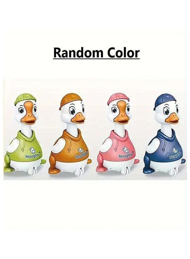 acrown Cute Animal Toys for Kids Sensory Worm Animal Wind up Colorful Toy Insect Figurines for Boys and Girls Multicolor (Press & Go Duck) - Image 5