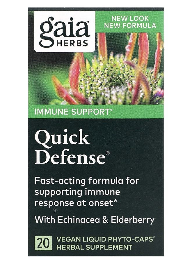 Gaia Herbs Quick Defense 20 Vegan Liquid Phyto-Caps 