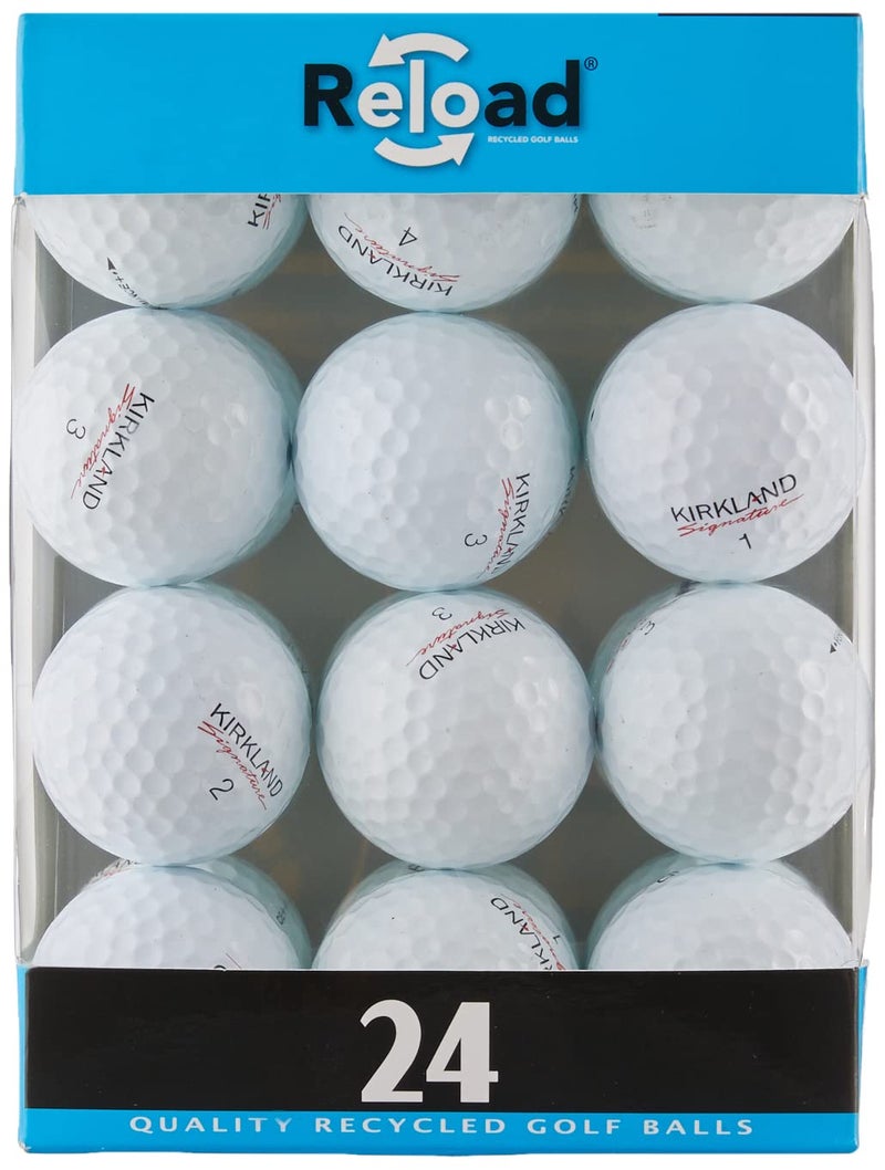 Kirkland Signature Golf Ball Mix - 24 Near Mint Quality Used Kirkland Golf Balls (AAAA Signature Ksig 3-Piece 4-Piece Golfballs), White, One Size (24BLBX-Kirkland-2) - Image 2