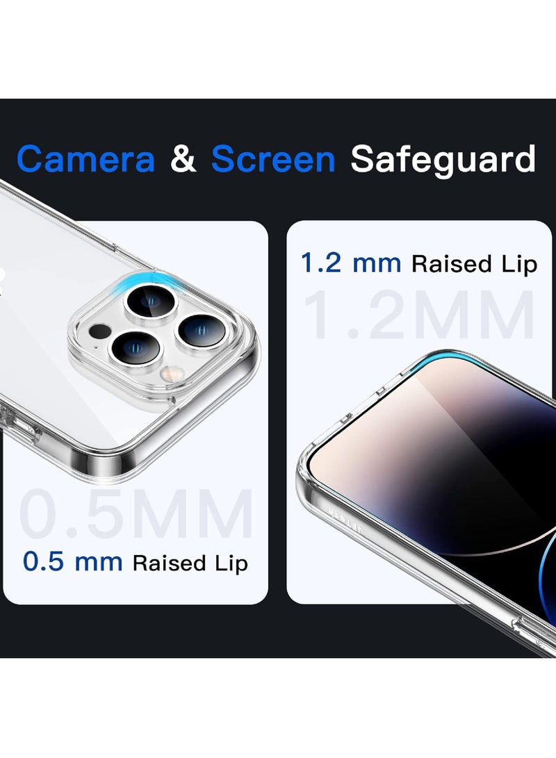 Rock Pow Case for iPhone 16 Pro Max 6.9-Inch, Non-Yellowing Shockproof Phone Bumper Cover, Anti-Scratch Clear Back - Image 4