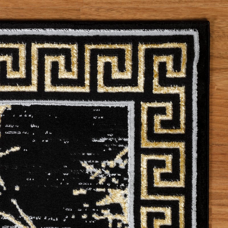 GLORY RUGS Area Rugs Marble 5X7 Black Gold Carpet Modern Abstract Rug Living Room Dining Bedroom Rug - Image 3