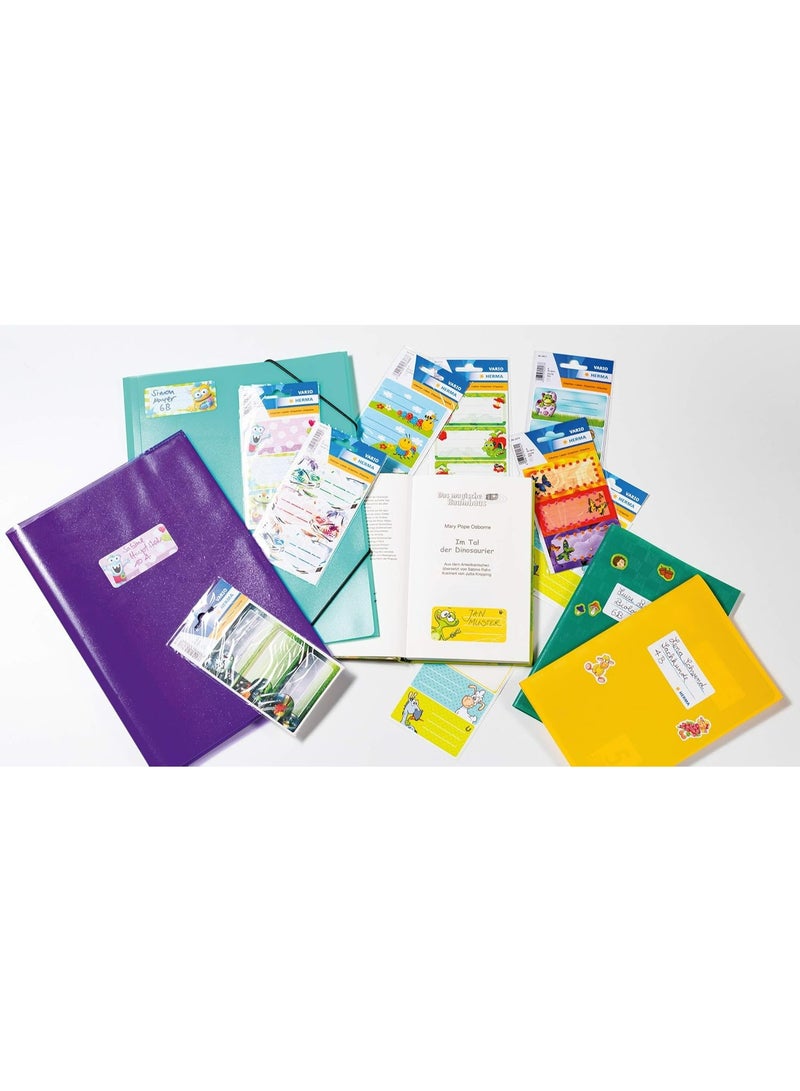 HERMA 5542 Funny Friends Self-Adhesive School Notebook Stickers for Handwriting 35x76mm - Pack of 9 - Image 5
