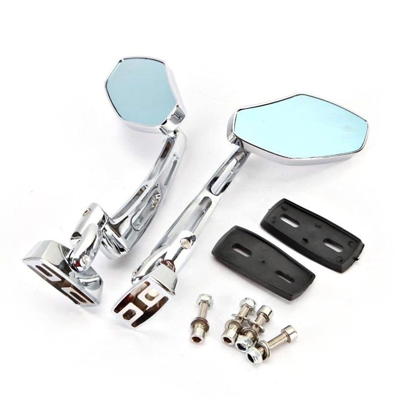 INNOGLOW Motorcycle Mirrors Black Racing Rearview Mirrors CNC Aluminum AntiGlare Side Mirror for Honda CBR 600 F3 F4i Kawasaki 250 500 ZX 6 7 9 12 Yamaha FZR YZF R1 R6 S Suzuki GSXR Hayabusa
