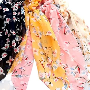 nuoshen 8 Pcs Elastic Hair Band Ribbon Bow Scrunchies Ponytail Holder Floral Flower Polka Dot Scrunchy Ties For Women Girls - Image 2