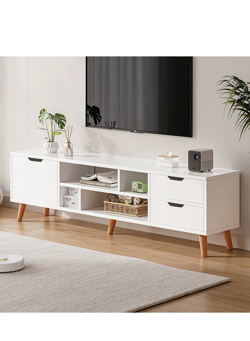 YY-ريشير طاولة تلفزيون خشبية، خزانة تلفزيون لغرفة المعيشة المنزلية الحديثة، خزانة تخزين مدمجة - Image 1