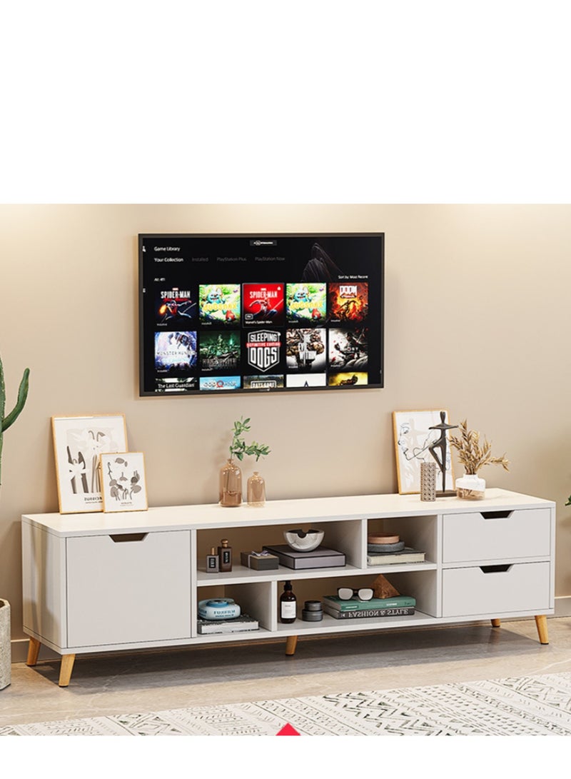 YY-ريشير طاولة تلفزيون خشبية، خزانة تلفزيون لغرفة المعيشة المنزلية الحديثة، خزانة تخزين مدمجة - Image 2
