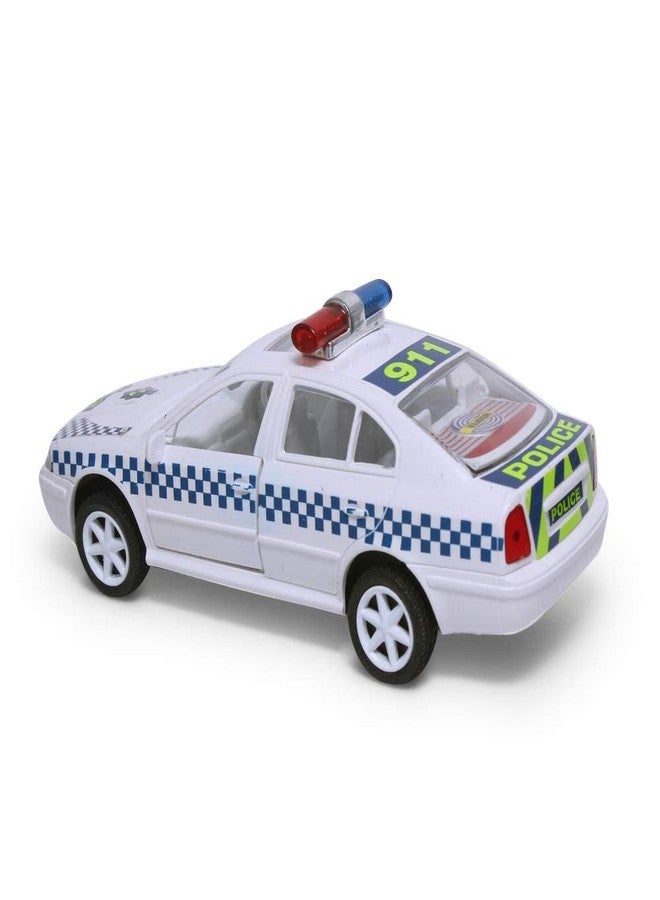 Centy Skuba Hot Pursuit Australian Pull Back Police Toy Car with Door Openable for 3Y+ White Colour - Image 3