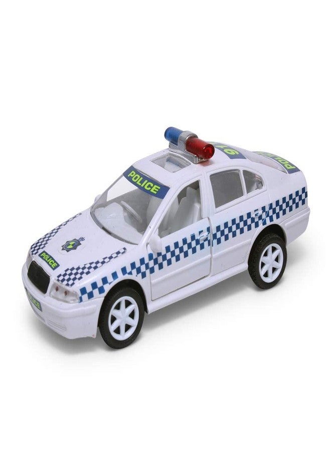 Centy Skuba Hot Pursuit Australian Pull Back Police Toy Car with Door Openable for 3Y+ White Colour - Image 1