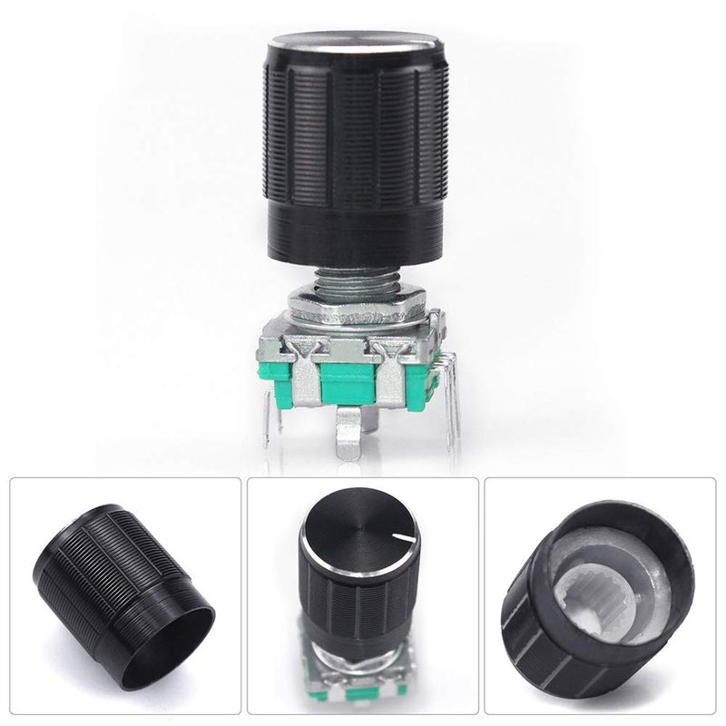 WayinTop 5 Set 360 Degree Rotary Encoder Code Switch Push Button EC11 Digital Potentiometer with Switch 5 Pin Handle Length 20mm and Knob Cap for Arduino Electronics Projects - Image 5