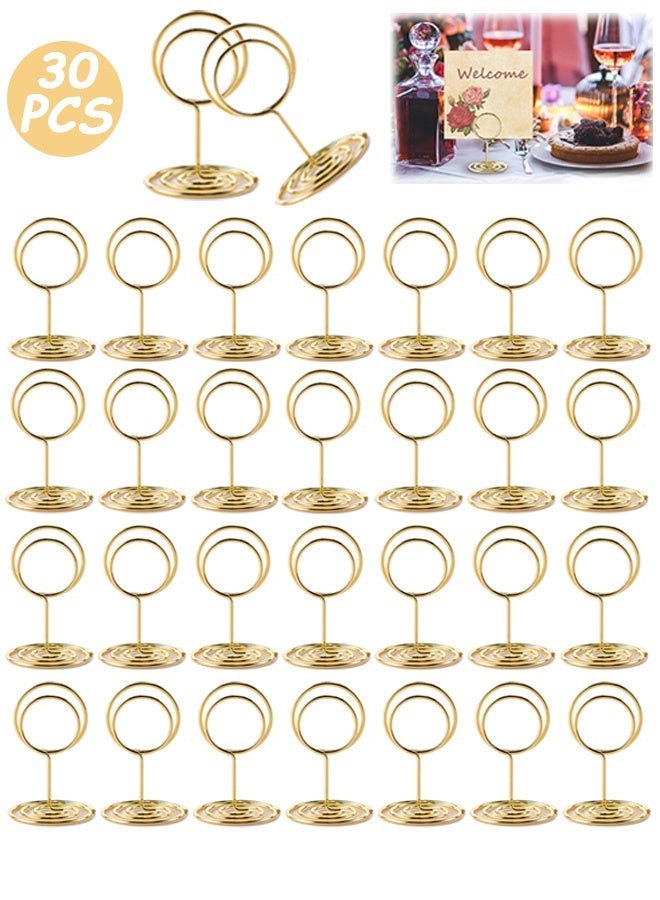 Quantum 30Pcs Table Number Holders, Place Card Holders, Photo Holders for Centerpieces Wedding Reception Party(Gold) - Image 1