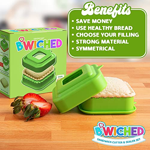 Savoychef Sandwich Cutter and Sealer - Crustless Sandwich Maker - Cut and Seal - Great for Lunchbox and Bento Box - Boys and Girls Kids Lunch - Sandwich Cutters for Kid (Square) - Image 5