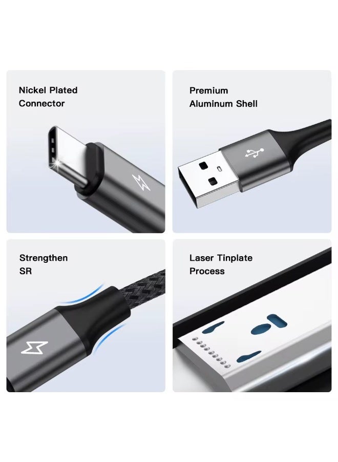 BLUGGENN Super Fast Charge Premium Cable  Type-A ↔ Type-C QC 3.0 / PPS Cable  – Fast  Charging for Smartphones like Samsung Super Fast, Huawei & More | Flexible Design with Reinforced Metal Connectors for Stable & High-Speed Performance | Supports Quick Charge & PPS Devices - Image 4