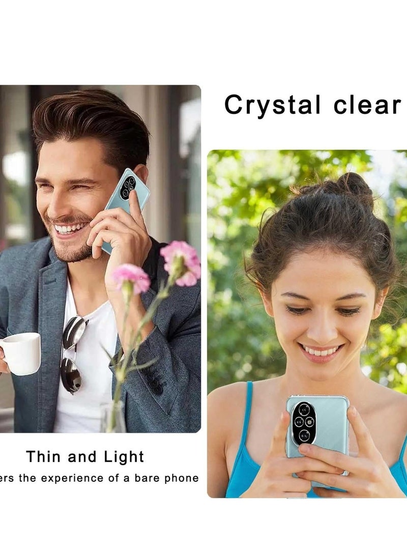 Case Compatible with Honor 200 5G Case Crystal Clear Soft TPU Gel Case Flexible Silicone Anti-Scratch Camera Protection Transparent TPU Cover - Clear - Image 3