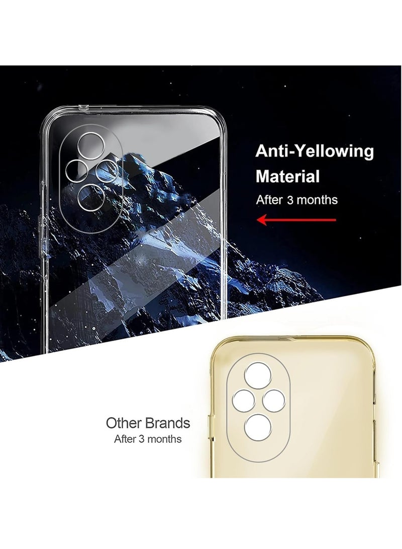 Case Compatible with Honor 200 5G Case Crystal Clear Soft TPU Gel Case Flexible Silicone Anti-Scratch Camera Protection Transparent TPU Cover - Clear - Image 4