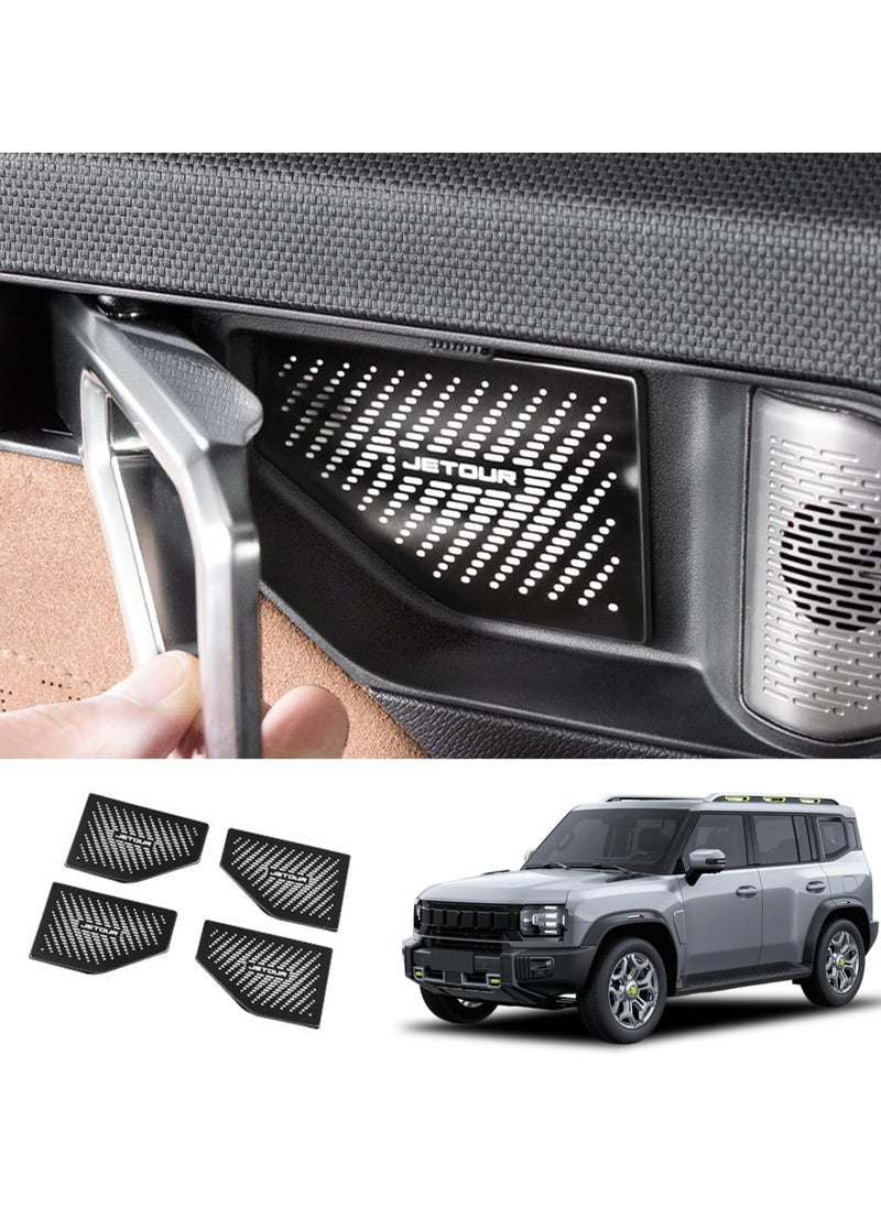 Oasisgalore 4PCS Stainless Steel Car Inner Door Handle Bowl Cover for Jetour T2 Accessories 2024 2025  - Image 1