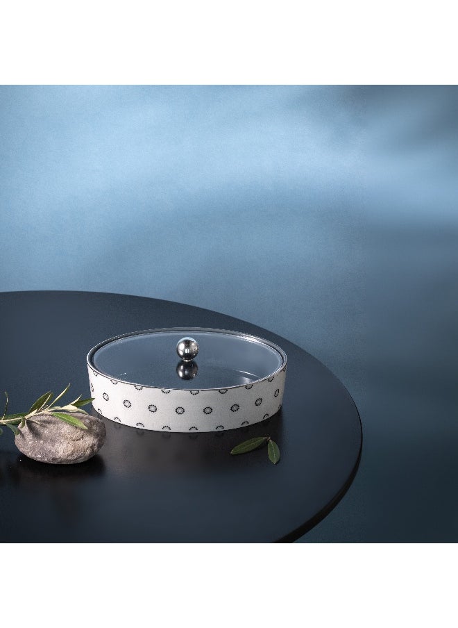 SIDDIQ Atheer Medium Date Bowl Blue Silver - Et2509 