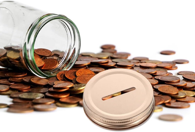 8pcs Metal Coin Slot Jar Lids 70mm Replacement Mason Jar Can Covers for Piggy Banks Money Saving Suitable for Home Storage - Image 4