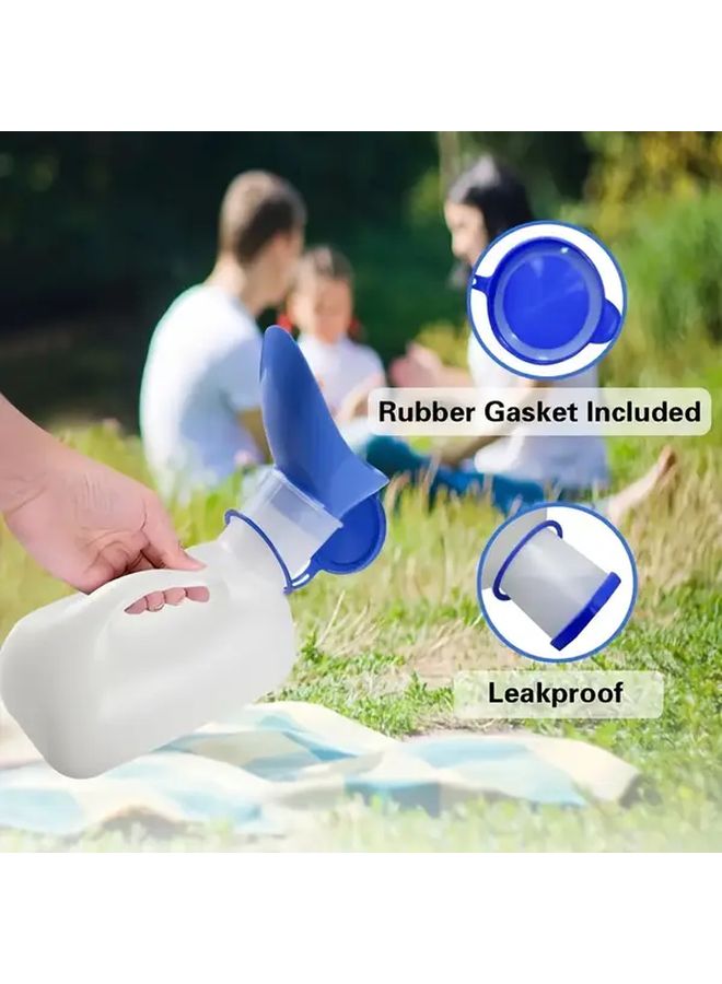 White Portable Travel Toilet Leak Proof Urinal With Ergonomic Handle For Camping RV Outdoor - Image 1
