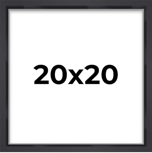 Poster Palooza 20x20 Shadow Box Frame Contemporary Black Finish | 3/4" Depth of Usable Space| Interior Size 20x20 Inches| UV Resistant Acrylic, Acid-Free Backing, Wall Hangers | Made in USA - Image 1