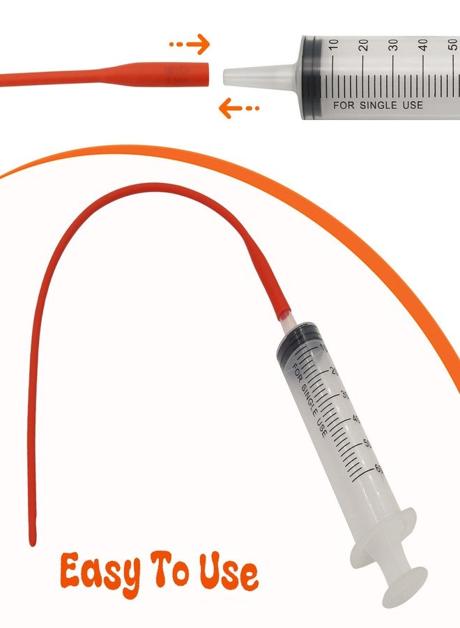 Abustle pig 5 Pieces Lamb Feeding Tubes, Red Flexible Rubber Replacement Tubing Supplies for Lamb,Sheep,Piglet,Rabbit,Puppy Feeding (16 Inch x 16FR) (5 Pack, 16 FR) - Image 5
