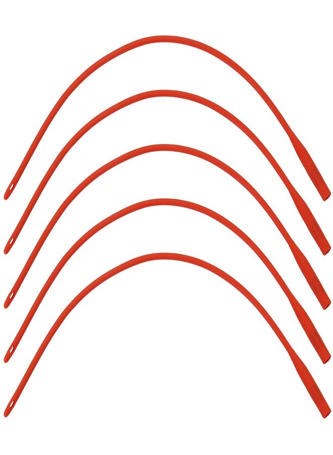 Abustle pig 5 Pieces Lamb Feeding Tubes, Red Flexible Rubber Replacement Tubing Supplies for Lamb,Sheep,Piglet,Rabbit,Puppy Feeding (16 Inch x 16FR) (5 Pack, 16 FR) - Image 1